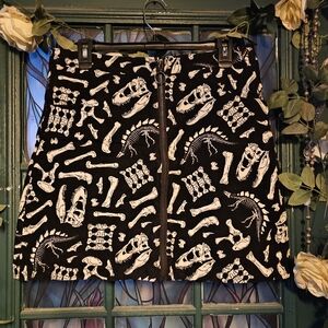 Dangerfield Dinosaur Grave Corduroy Skirt size UK 12 US 8